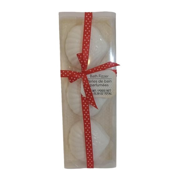 Bath Fizzer Trio Seashells White 29 Oz Moisturizer Pack Of 3 Tub Water Sealed - Picture 3 of 4